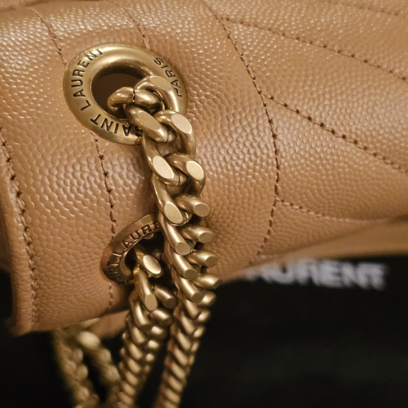 Saint Laurent Tan Quilted Leather Bag - Picture 7 of 16